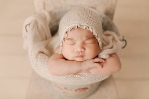 Adelaide newborn baby photographer's photo of a newborn baby.
