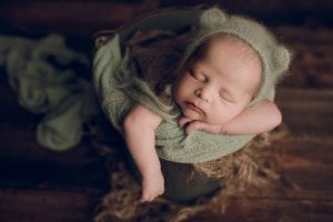 Adelaide newborn baby photographer's photo of a newborn baby boy.