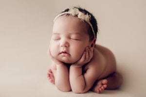 Adelaide newborn baby photographer's photo of a newborn baby girl.