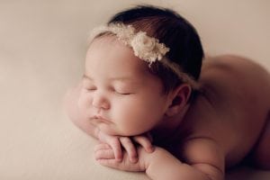 Adelaide newborn baby photographer's photo of a newborn baby girl.