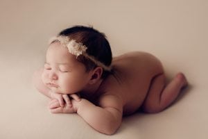 Adelaide newborn baby photographer's photo of a newborn baby girl.