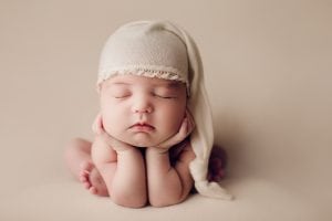 Adelaide newborn baby photographer's photo of a newborn baby girl.