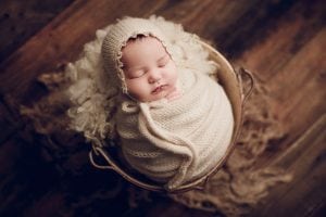 Adelaide newborn baby photographer's photo of a newborn baby girl.
