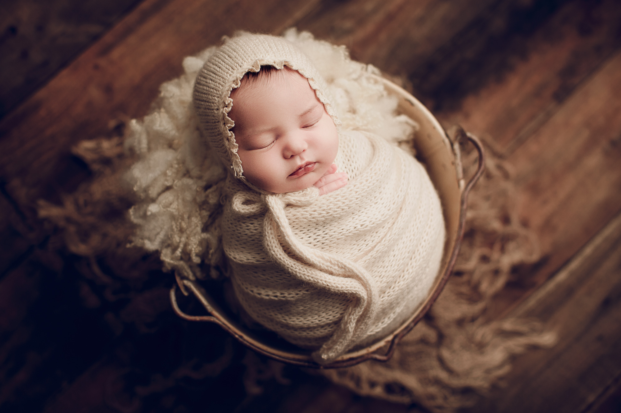 Adelaide newborn baby photographer's photo of a newborn baby girl.