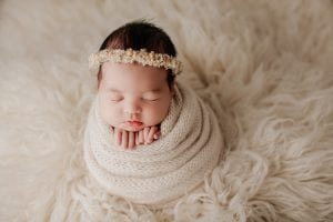 Adelaide newborn baby photographer's photo of a newborn baby girl.