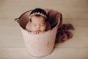 Adelaide newborn baby photographer's photo of a newborn baby girl.