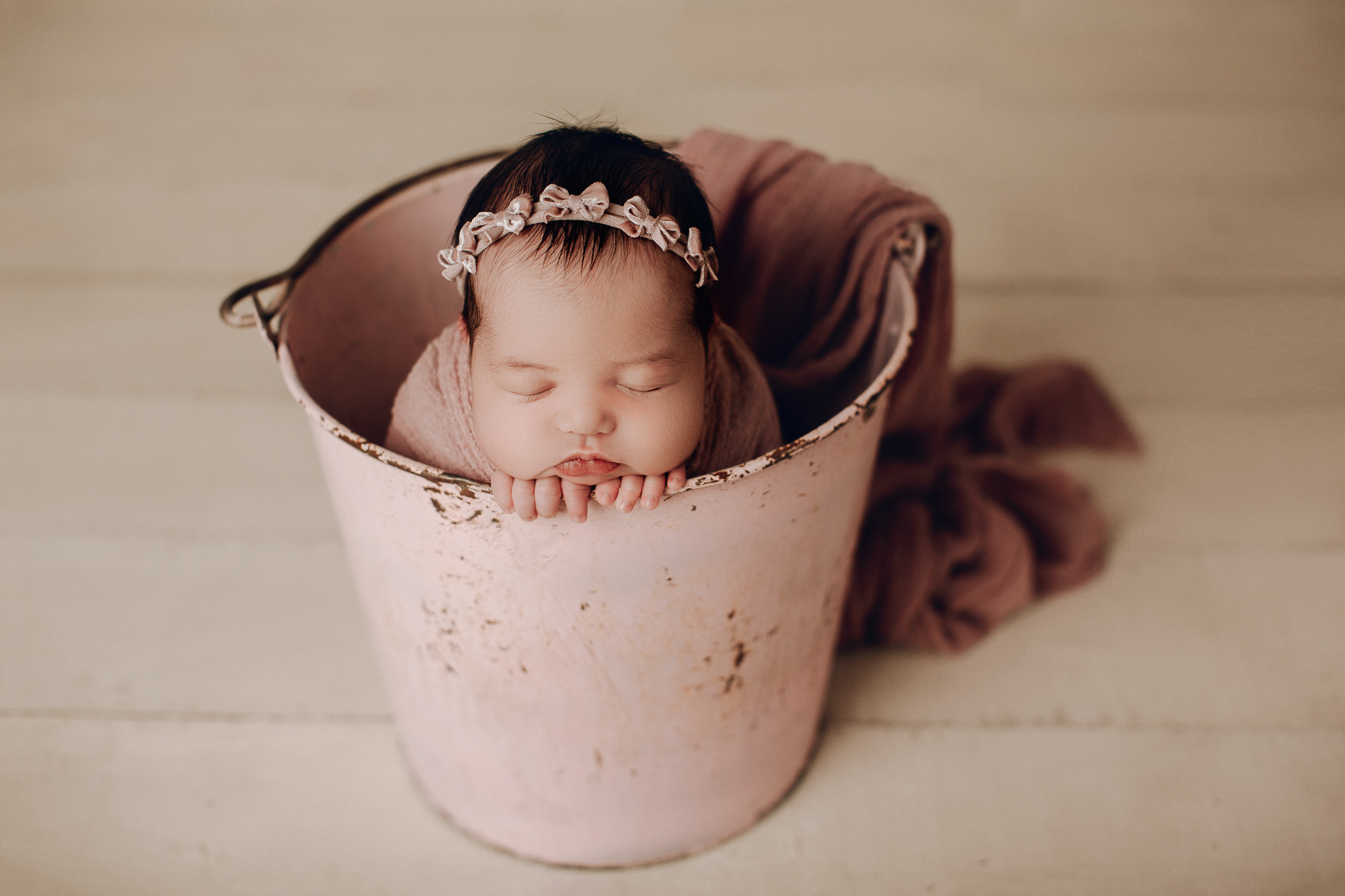 Adelaide newborn baby photographer's photo of a newborn baby girl.