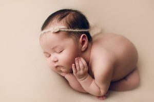 Adelaide newborn baby photographer's photo of a newborn baby girl.