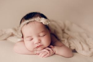Adelaide newborn baby photographer's photo of a newborn baby girl.