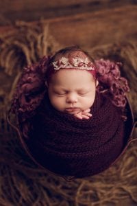 Adelaide newborn baby photographer's photo of a newborn baby girl.