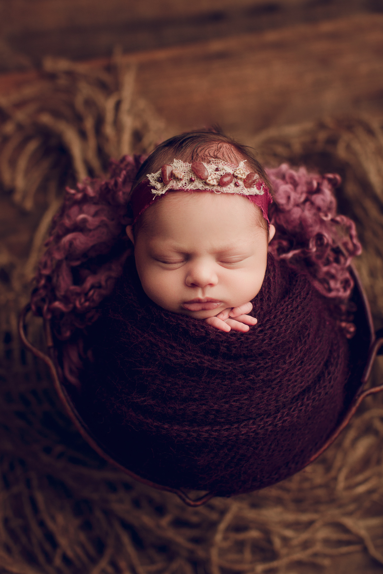 Adelaide newborn baby photographer's photo of a newborn baby girl.