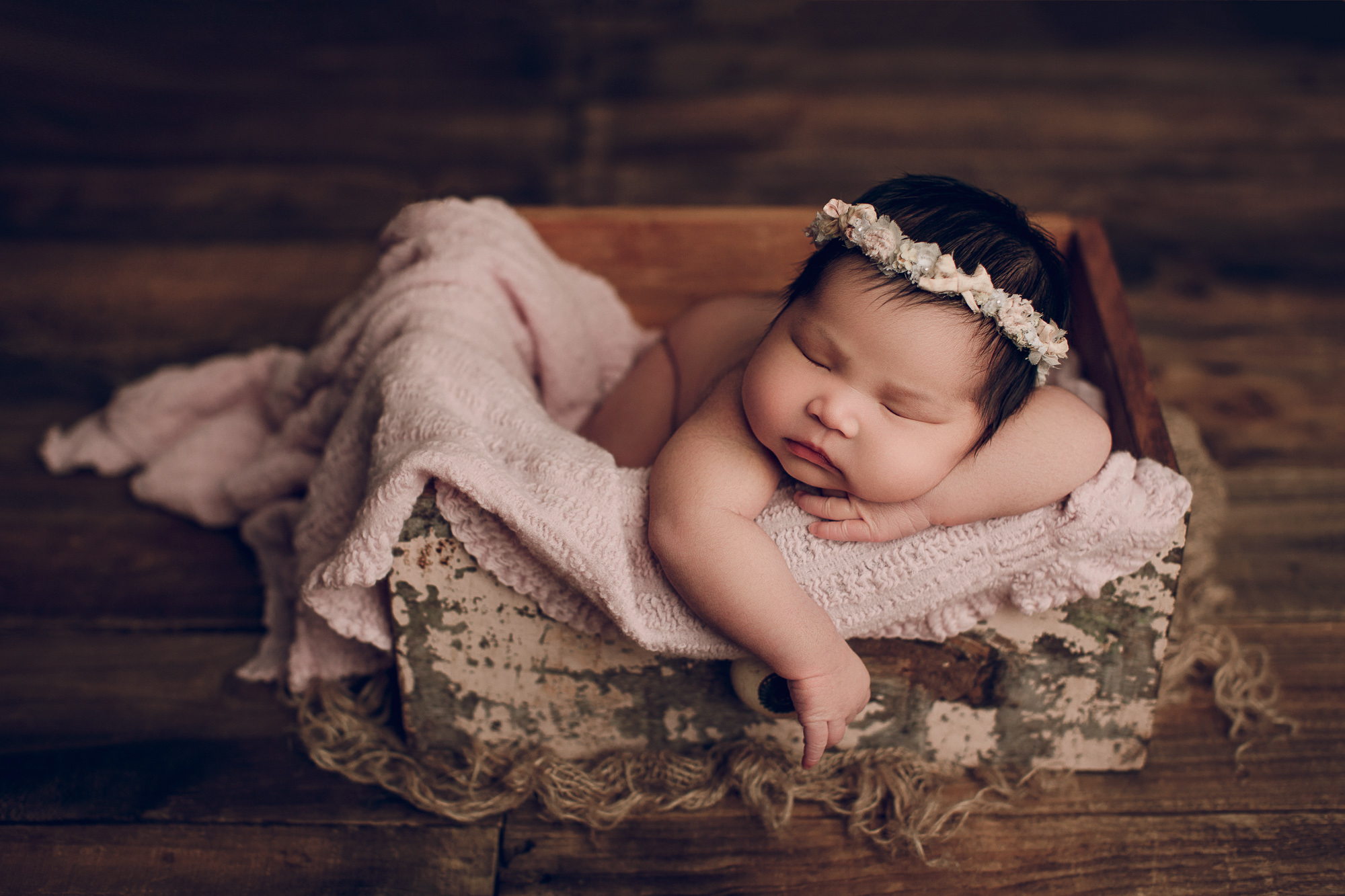 Adelaide newborn baby photographer's photo of a newborn baby girl.