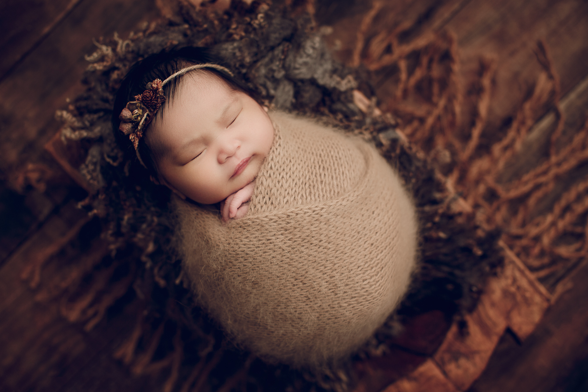 Adelaide newborn baby photographer's photo of a newborn baby girl.
