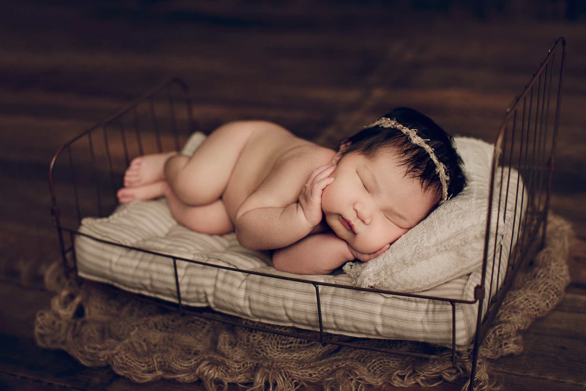 Adelaide newborn baby photographer's photo of a newborn baby girl.