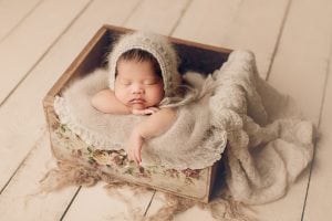 Adelaide newborn baby photographer's photo of a newborn baby girl.