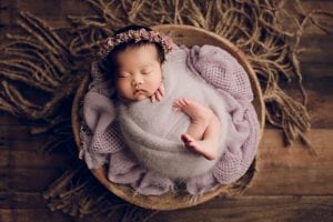 Adelaide newborn baby photographer's photo of a newborn baby girl.