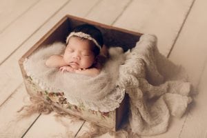 Adelaide newborn baby photographer's photo of a newborn baby girl.