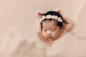 Adelaide newborn baby photographer's photo of a newborn baby girl.