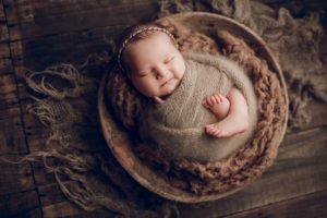 Adelaide newborn baby photographer's photo of a newborn baby girl.
