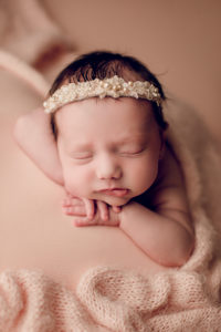 Adelaide newborn baby photographer's photo of a newborn baby girl.