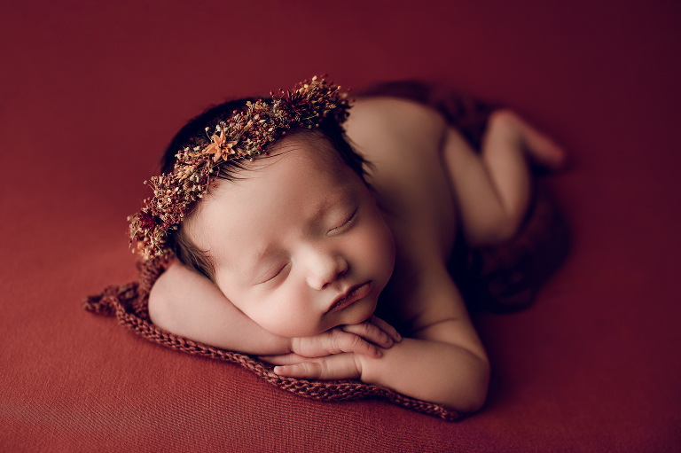 Adelaide newborn baby photographer's photo of a newborn baby girl.