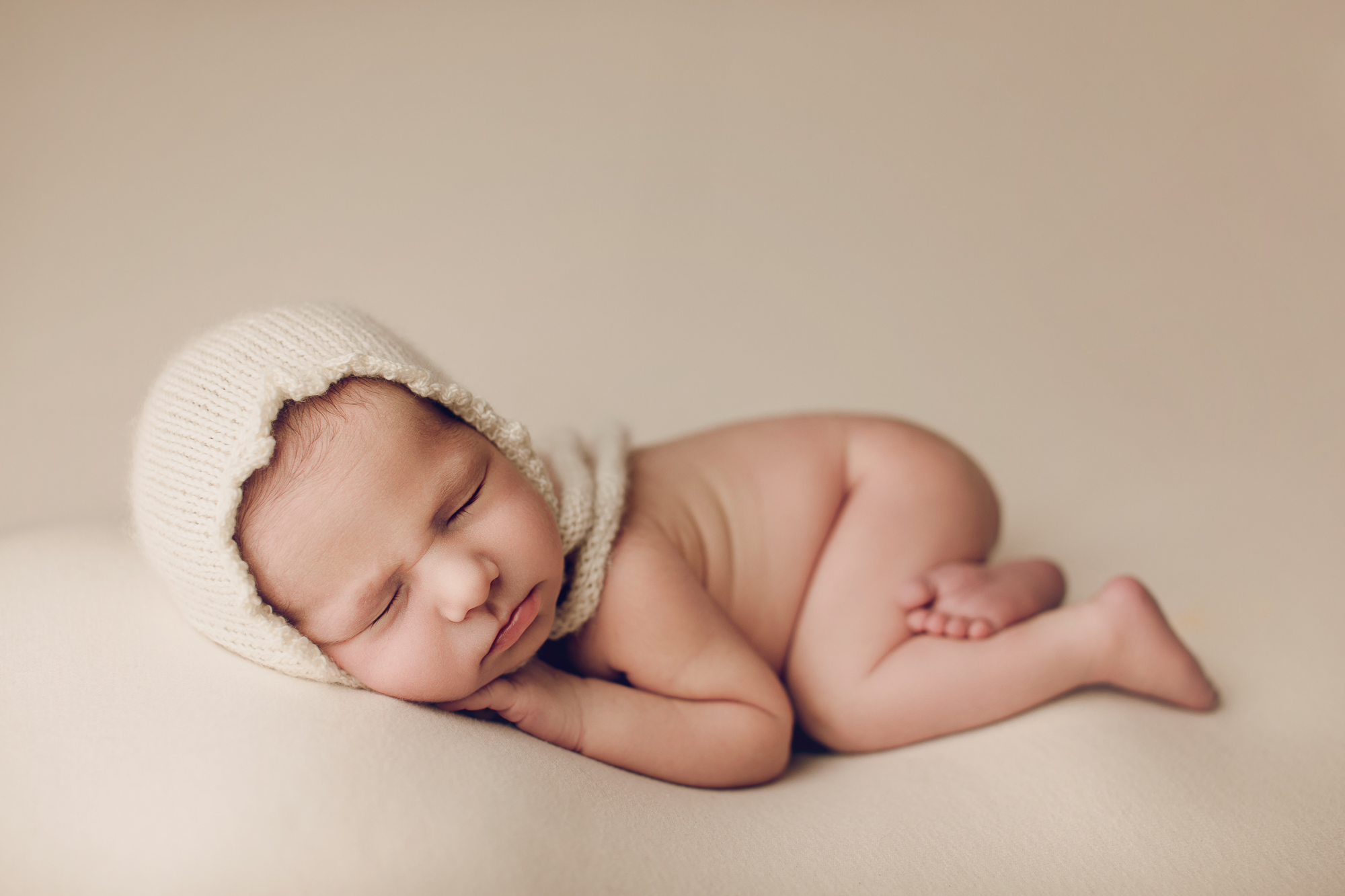 Adelaide newborn baby photographer's photo of a newborn baby girl.